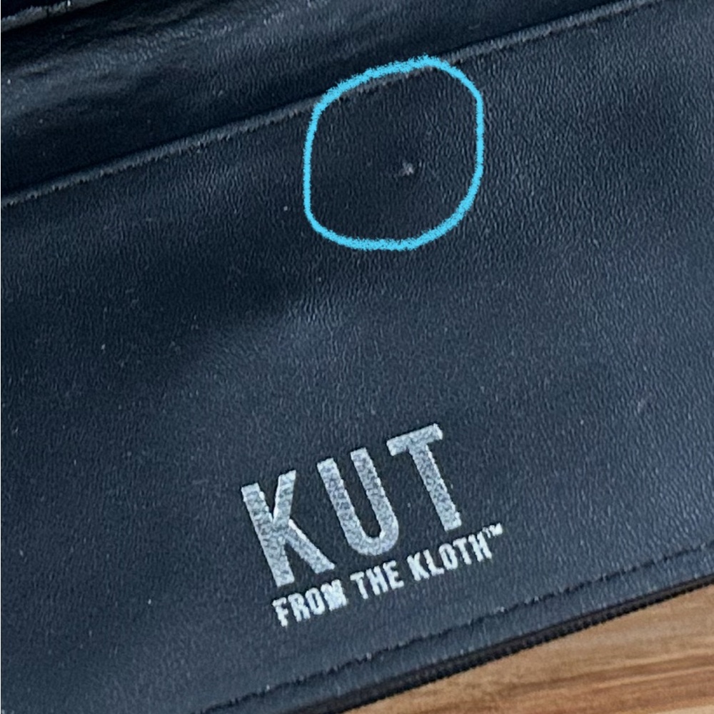 Like New KUT FROM THE KLOTH Black & White Striped Tri-fold Long Wallet - Picture 14 of 15